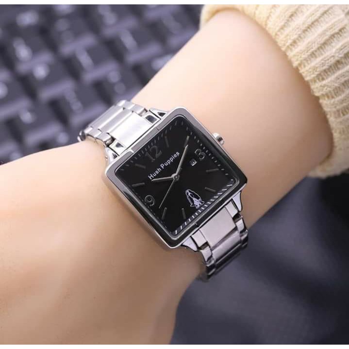 JAM TANGAN WANITA HUSH PUPPIES RANTAI BODY SEGI TANGGAL AKTIF