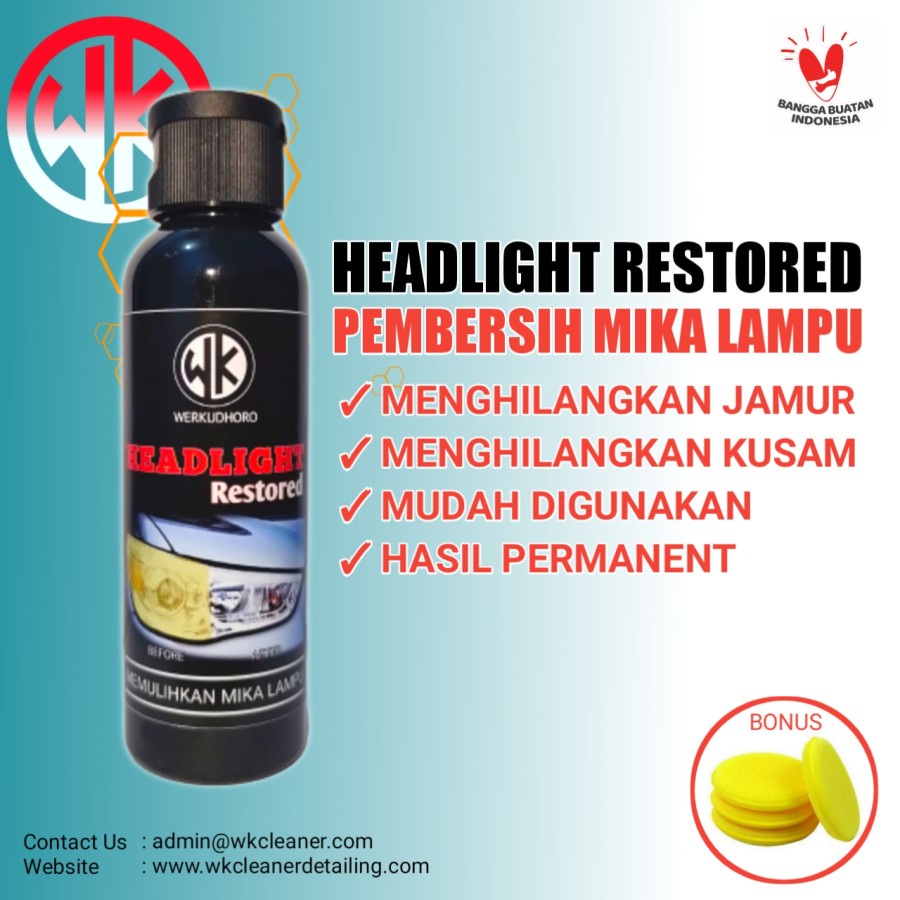 Headlight Restored / Headlight Restorer / Pembersih Mika Lampu Buram