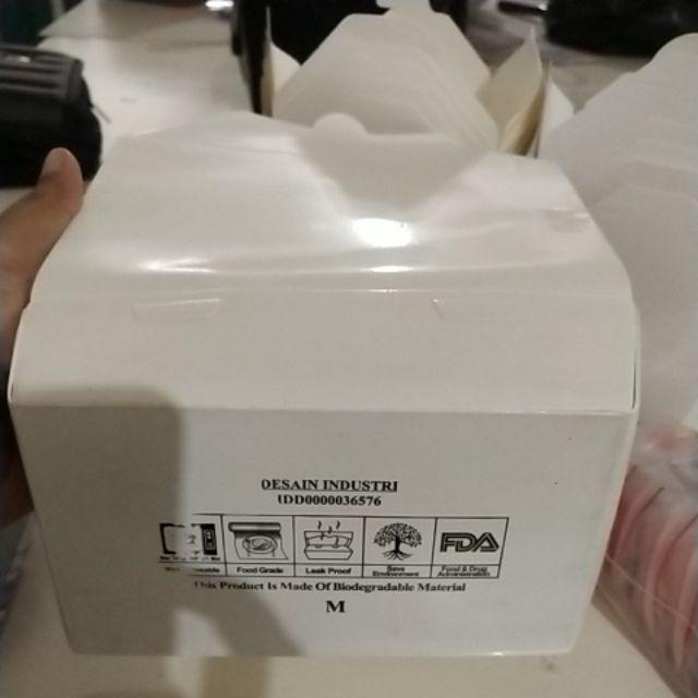 Paper Lunch Box Ukuran M (9x16x5 Cm)