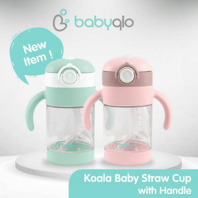 Babyqlo Tritan BabyStrawCup with Handle Botol Sedotan BQ-7004