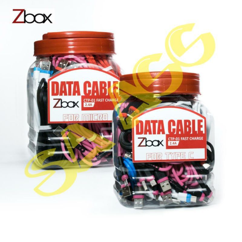 kabel Data toples Zbox Type C 2.4A fast charging