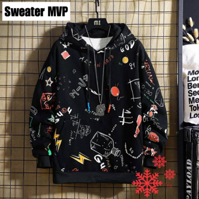 INDOBEST SWEATER HOODIE MVP / SWEATER PRIA WANITA LENGAN PANJANG OVERSIZE