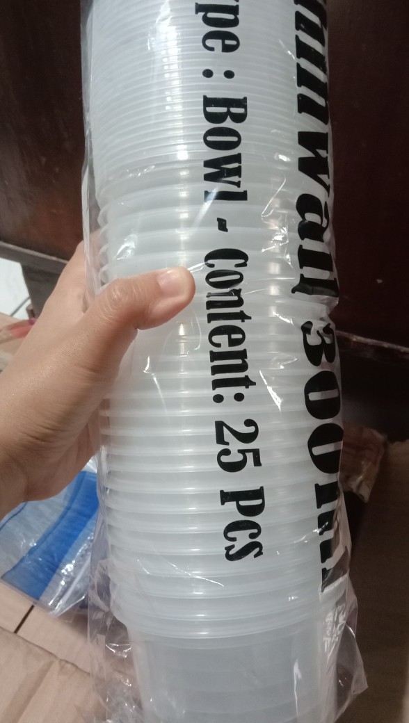Thinwall 300 Ml Round + Tutup Merek Fim  Harga 1 Roll Isi 25 Pcs