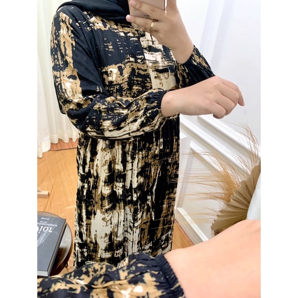 LV ABSTRAK DRESS // DRESS RAYON MOTIF ABSTRAK