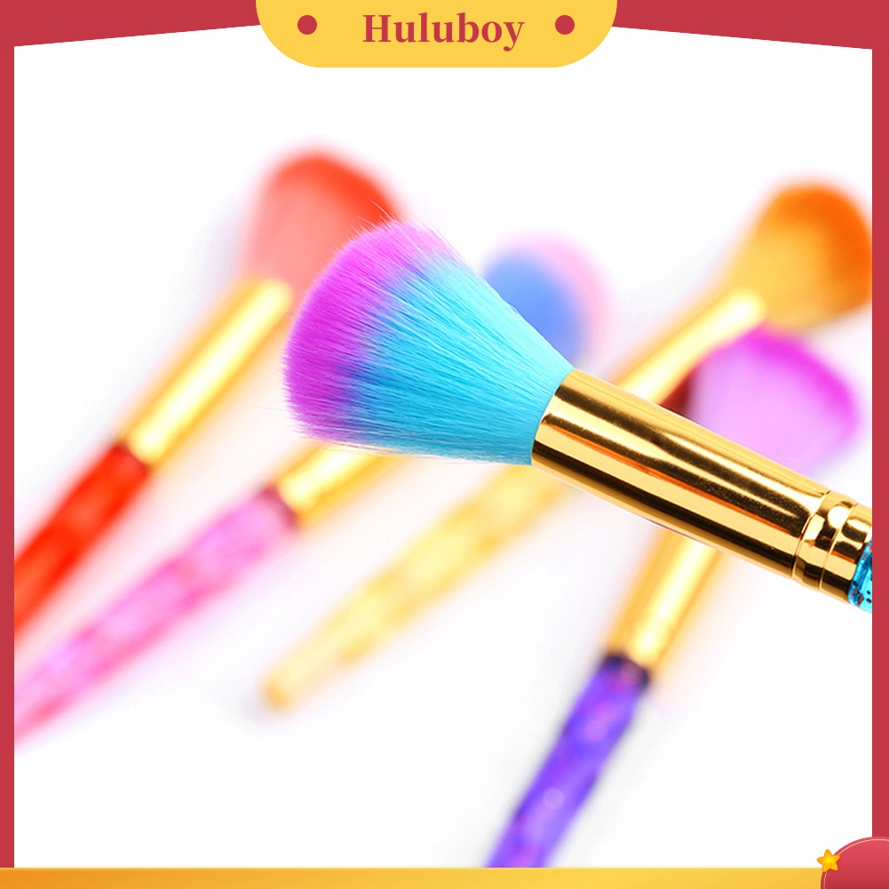 Huluboy Huluboy♡ Brush Bulu Lembut Warna-Warni Untuk Membersihkan Kutek Gel UV Manicure / Pedicure