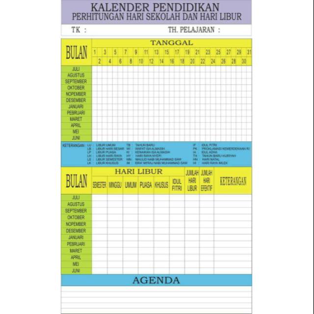

Papan kalender TK