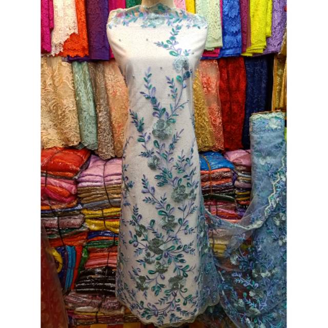 Bahan Tile Bunga Mutiara Tricolor