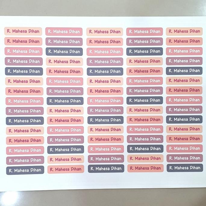 

Stiker sablon label nama untuk di kain / baju permanent