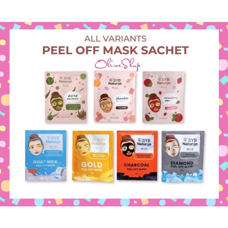 OliveShop ❤️ SYB Peel Off Mask 10gr NATURGO Masker Wajah Sachet