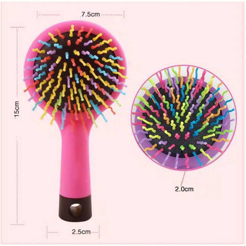 SISIR RAINBOW VOLUME BRUSH &amp; CERMIN