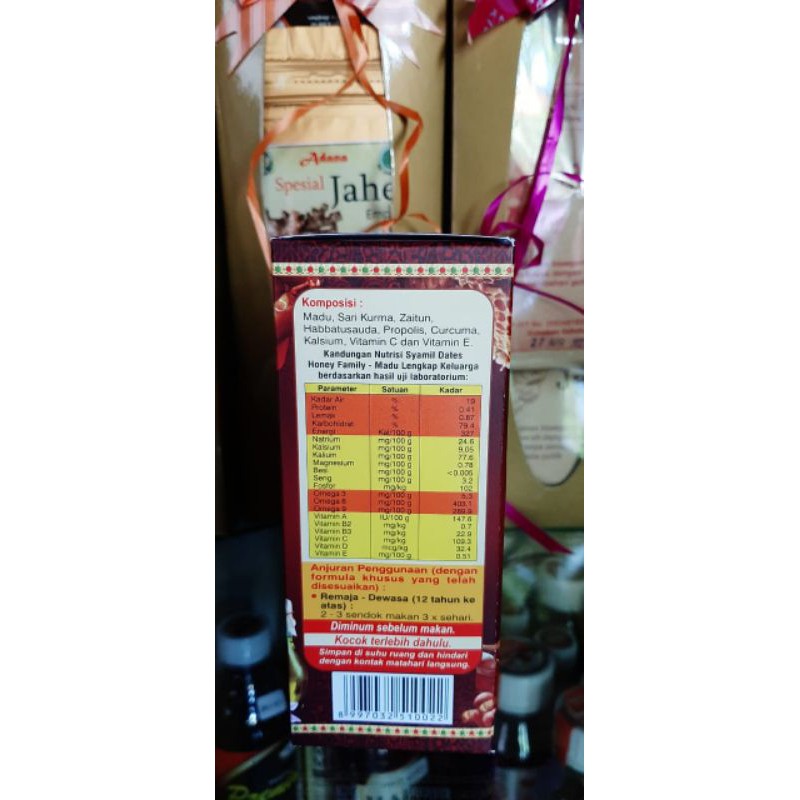 Madu Syamil Keluarga 200ml - Madu Family Syamil Dates Dewasa