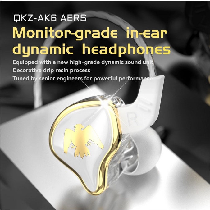 QKZ AK6 ARES AERS Stereo HiFi IEM Gaming Earphone WITH MIC