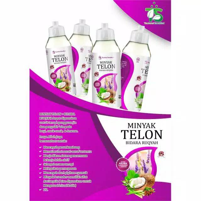 "TASNEEM" 60ml / MINYAK TELON BIDARA LAVENDER (1kg = 15pcs)