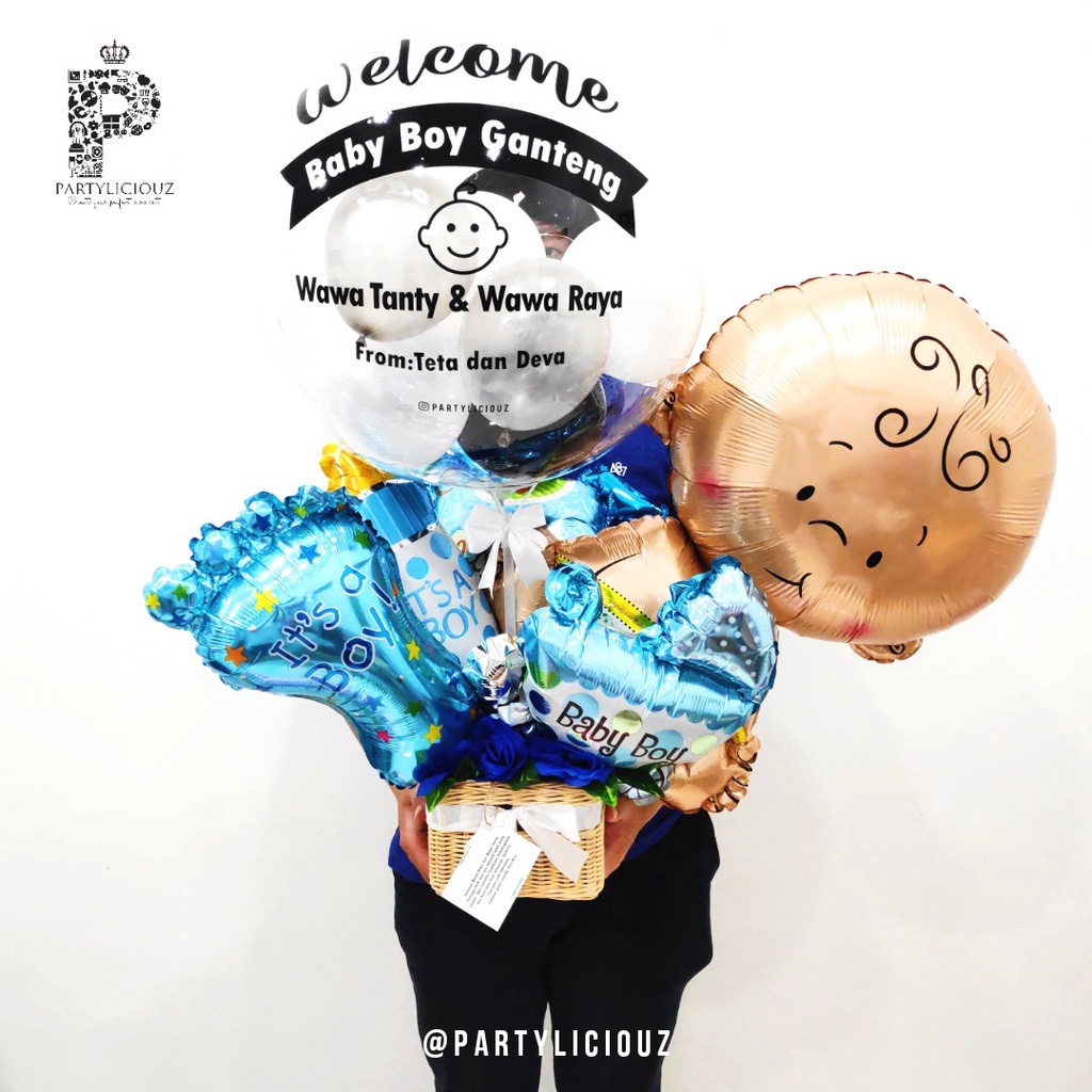 BIG WELCOMING BABY - BUKET BALON BAYI/ KADO NEW BORN/ KADO BAYI BARU LAHIR/ HADIAH NEW BORN/ HADIAH 