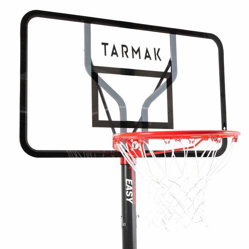 TARMAK B100 Easy Ring Basket Polikarbonat Tinggi Tiang Dapat Diatur Untuk Anak/Dewasa