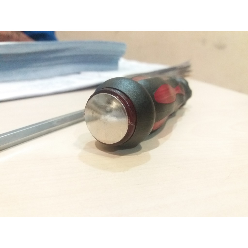 Obeng Magnet Ketok Lapis Karet Bolak Balik Plus Minus 4 inch Weldom-2