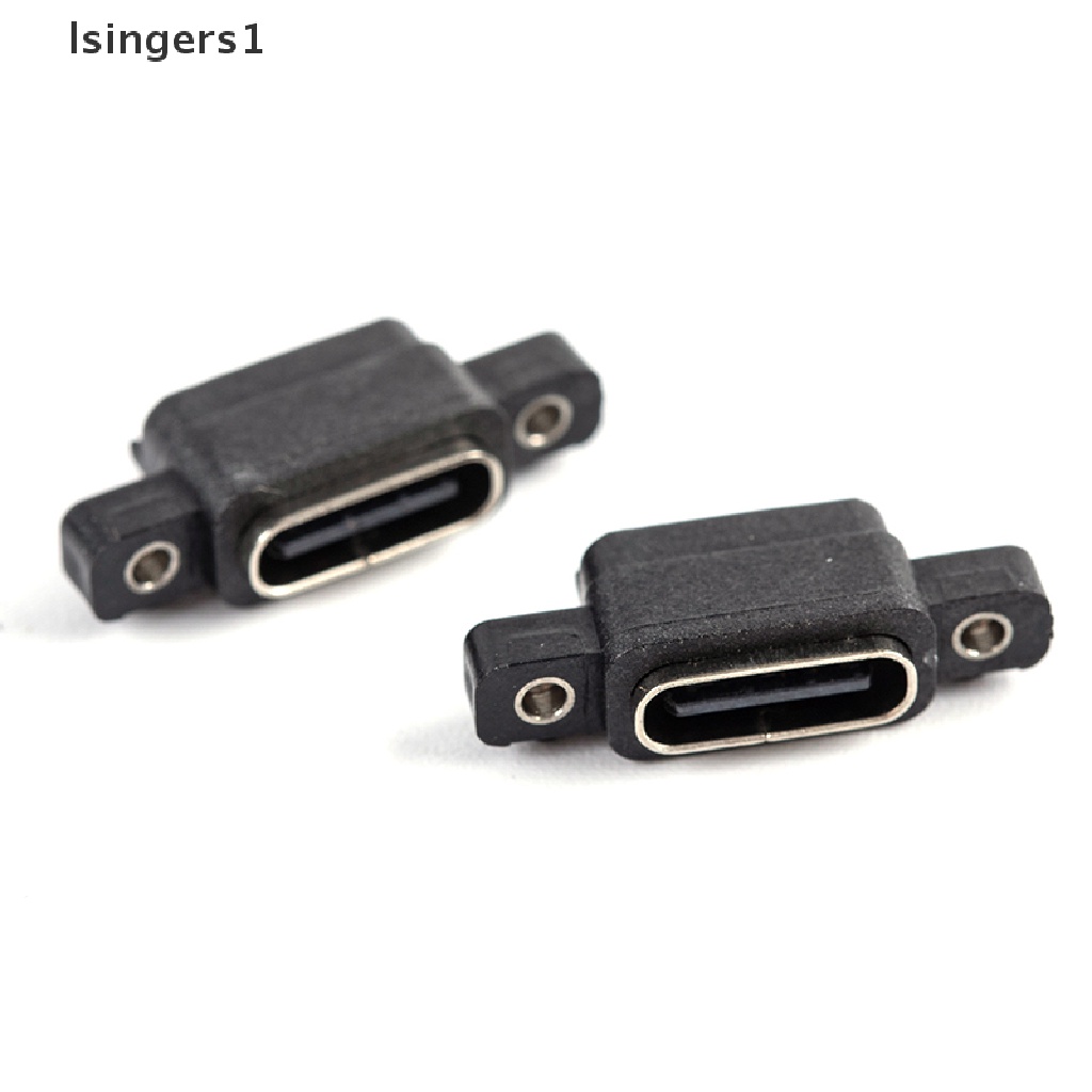 (lsingers1) 2pcs Soket Konektor Usb 3.1 Tipe-C 6 Pin SMD DIP Untuk PCB DIY