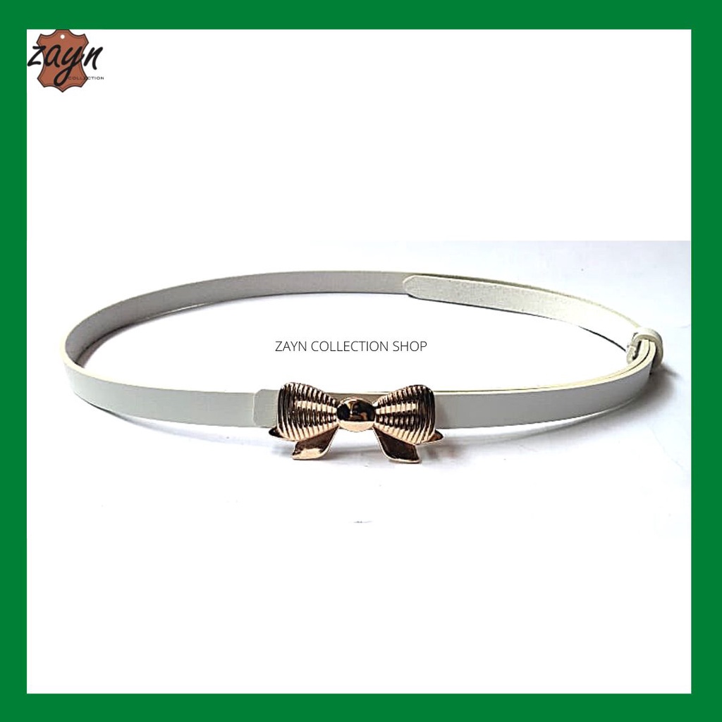 Ikat Pinggang Wanita Remaja Mini Untuk Gamis Dress dan Gaun Gambar Pita Gesper Cewek Kecil Untuk Dres Pesta Warna Gold