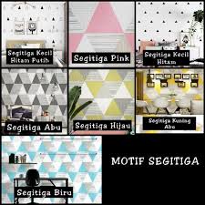 PAKET HEMAT Wallpaper Sticker Dinding Motif SEGITIGA