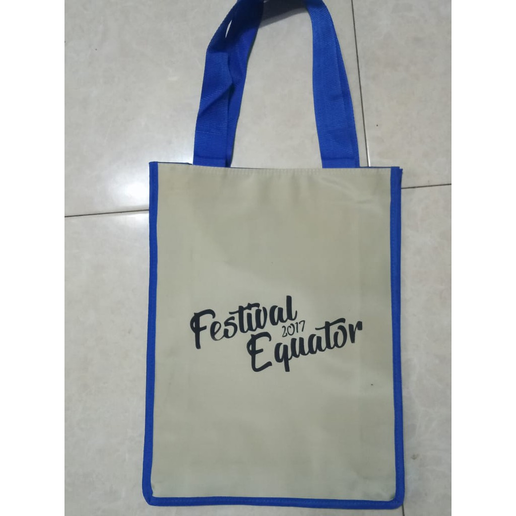 TOTEBAG WANITA TOTE BAG RESLETING POLOS bisa CUSTOM SABLON SEMINAR,ULTAH DLL TB 017