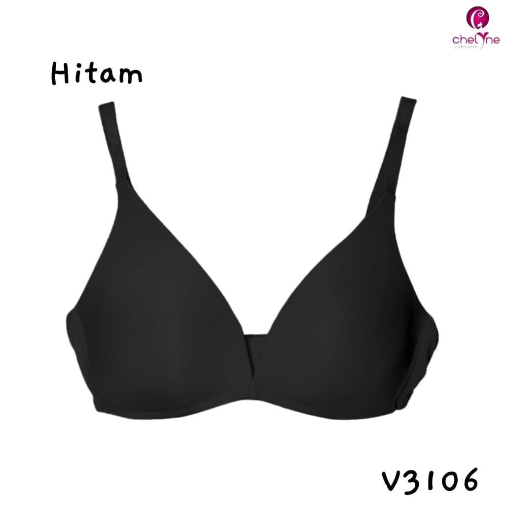 BH Chelyne Harian Bahan Spandex LycraTanpa Kawat V3105 / V3106 Full Cup Daily Bra