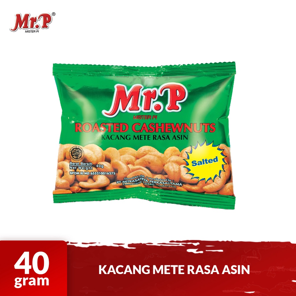 

Mr. P Kacang Mete Panggang 40gr
