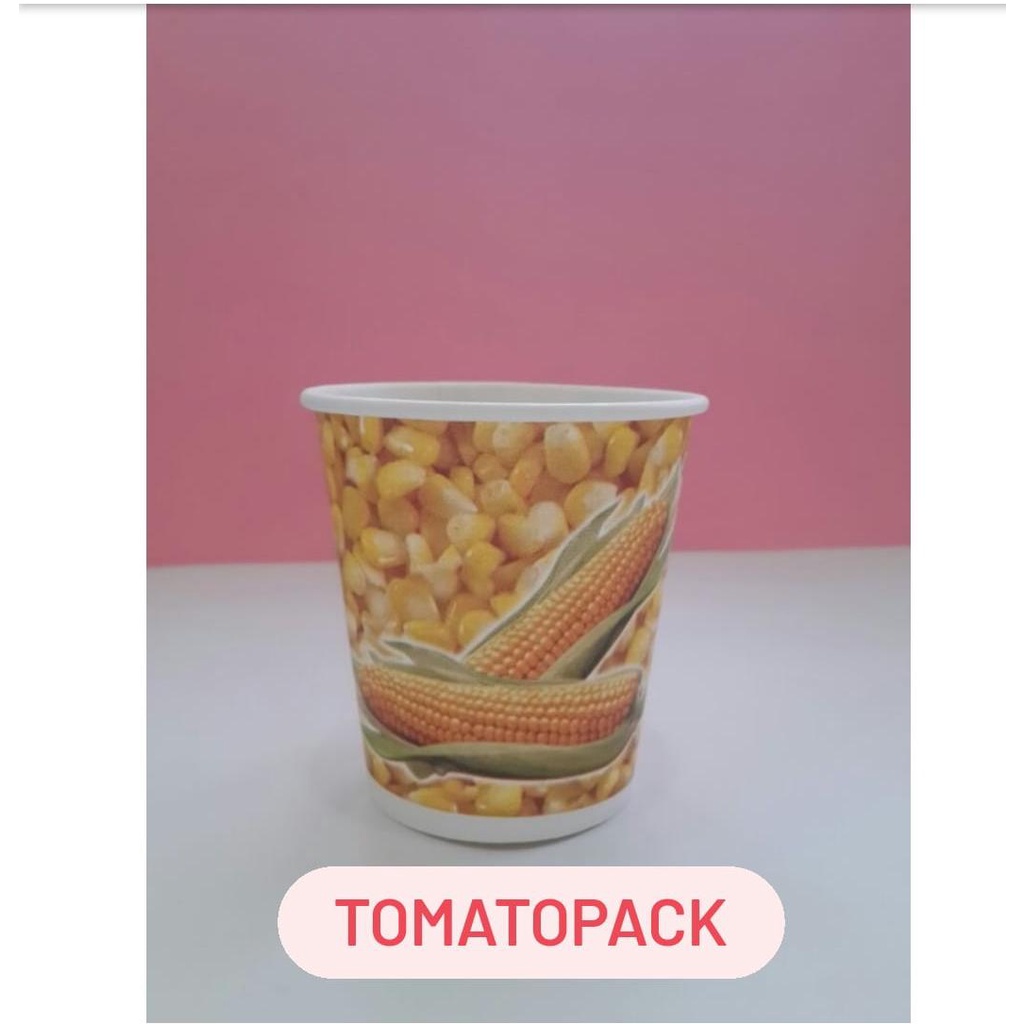 Paper Cup Jagung 6.5 OZ motif Jagung / Cup untuk Jagung manis