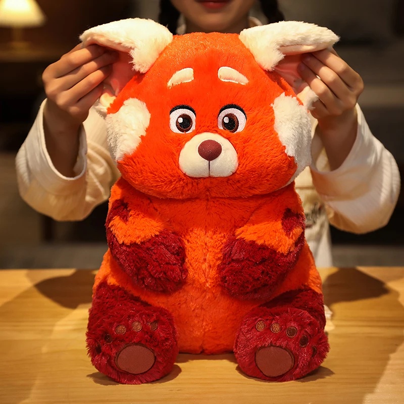 Mainan Boneka Stuffed Plush Panda Warna Merah Untuk Hadiah Anak