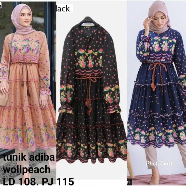 Real pic
Original dan Termurah Tunik Zara Adiba Flower Import