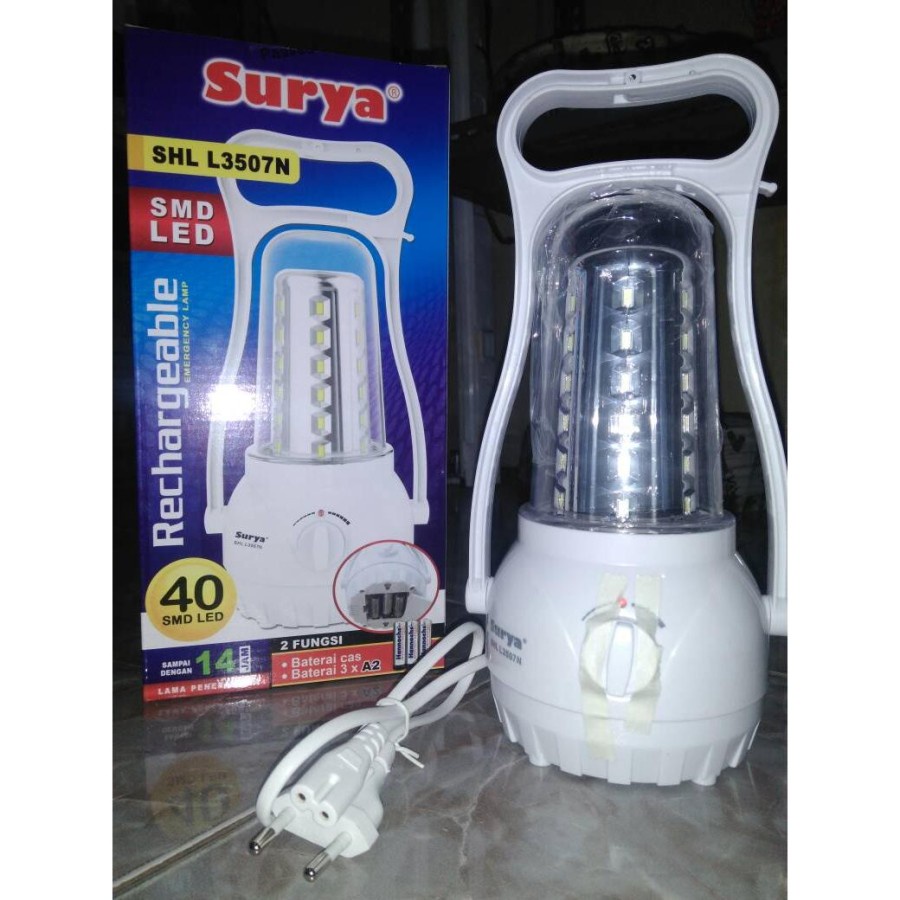 SURYA Lampu Emergency SHL L3507N - Lampu Darurat Cas Ulang SHL 3507