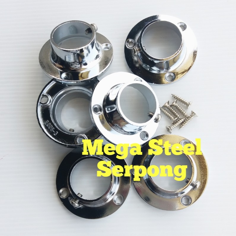 Bracket braket Pipa Bulat Topi Stainless 1 Inch 25 mm