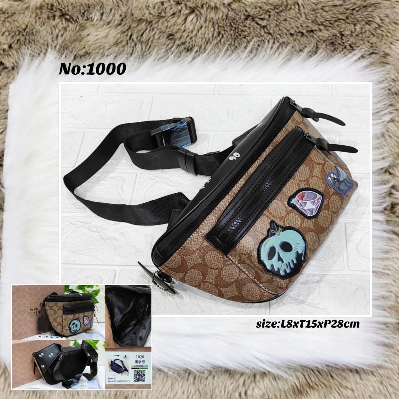 Waistbag Coach Nickel Buckel Belt Bag Bumbag Mirror Quality