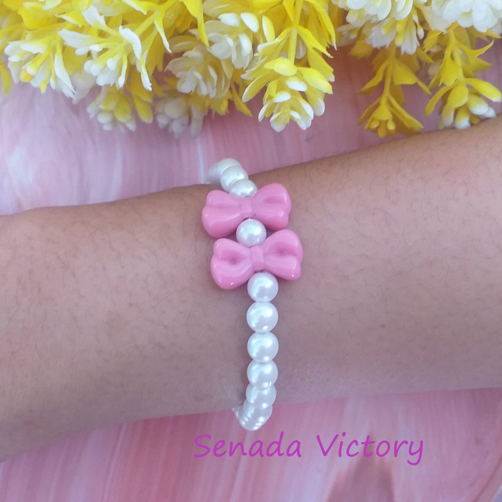 Senada Victory Gelang anak Gelang Tangan Aksesn Pita Pastel Gelang Wanita Aksesoris Wanita SGC02