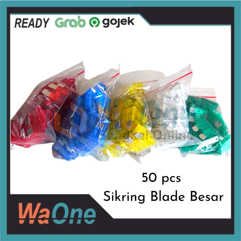 [Grosir] Sikring DX Tancap Besar 10A 15A 20A 25A 30A isi 50pcs Sekring Blade Besar 50 pcs