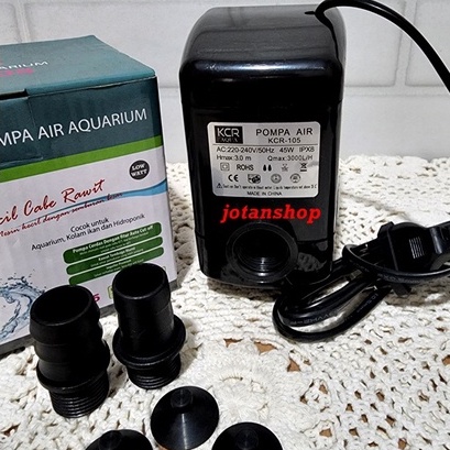 KCR AQUA 105 Mesin Pompa Air celup Aquarium Aquascape Kolam ikan Hidroponik