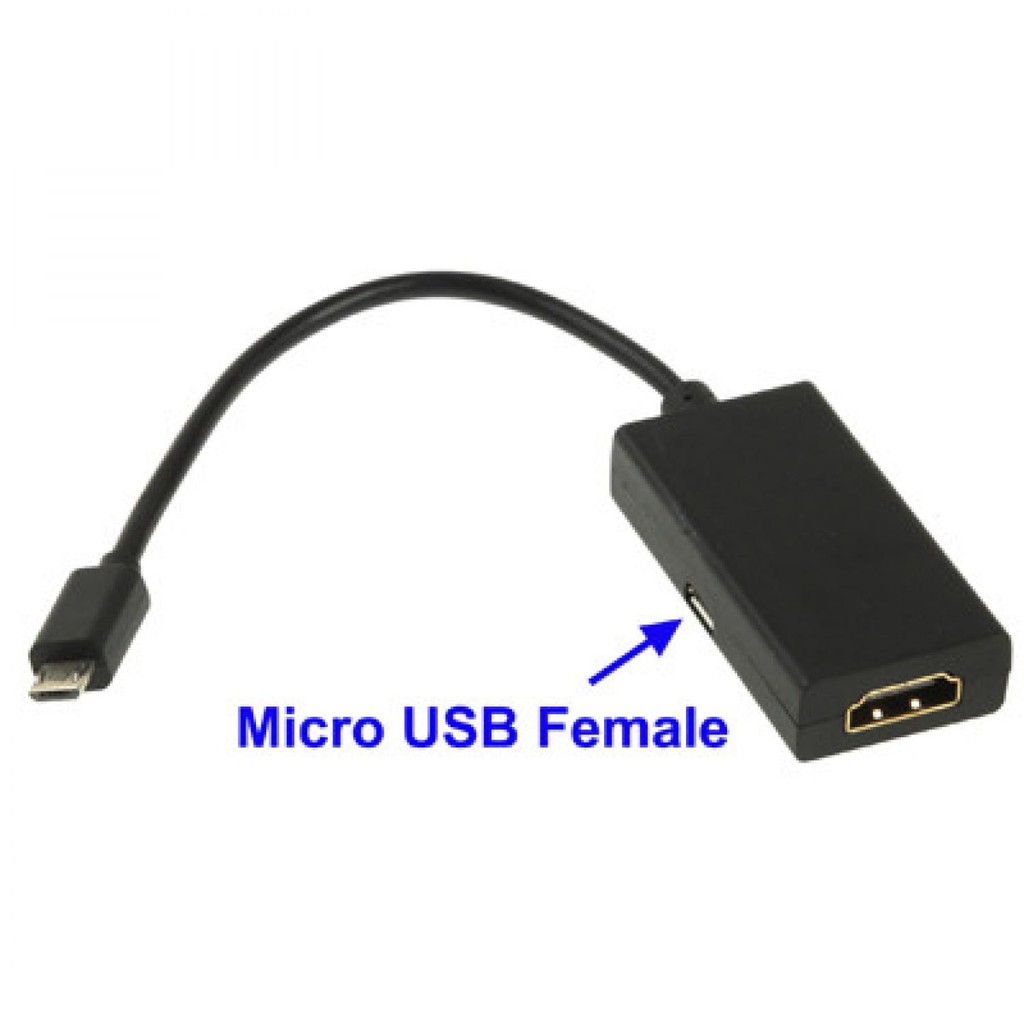 Micro USB to HDMI MHL Adapter Smartphone Handphone Alat Transfer Layar PC ke TV Aman Mudah Digunakan