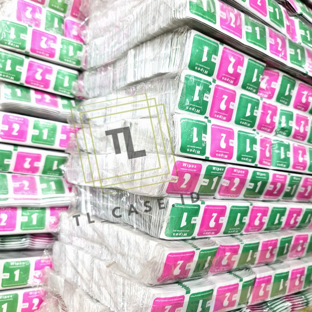 1 SET - TISSUE PEMBERSIH KACA LAYAR HP | TISSUE TISU TEMPERED GLASS WIPES