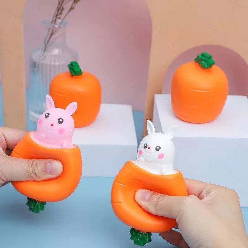 Squishy Rabbit Splat Toy Fidget Tupai Squeeze ADHD Mainan Anak Pop It Stress Ball Toys ADHD New