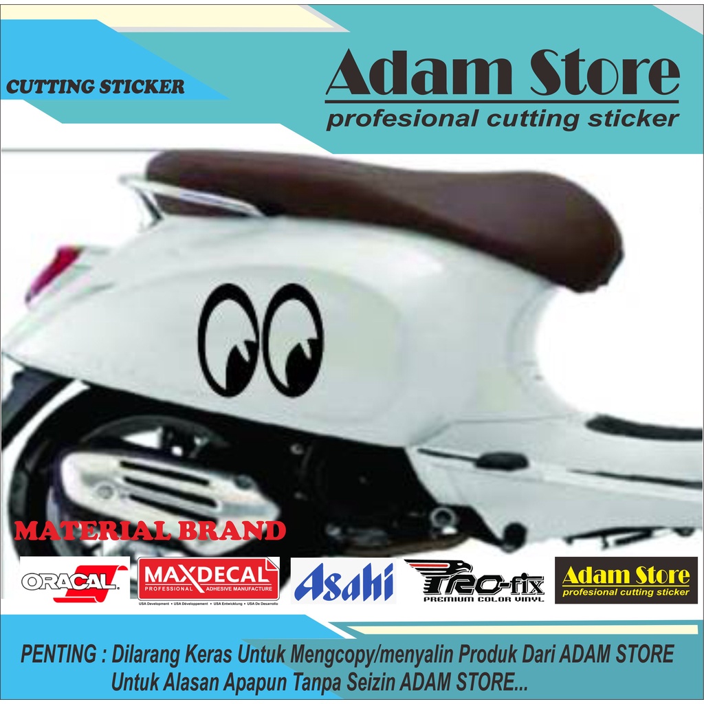 sticker motor vespa matic / sticker mooneyes / stiker tepong vespa matic / stiker vespa