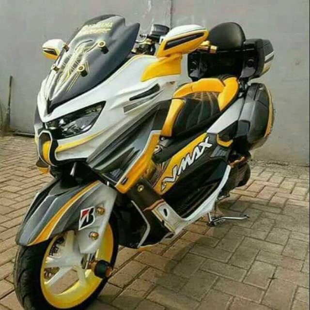 Paket Bodi Body Yamaha Nmax Predator Old Full Set + Jok Custom + Sidebox + Topbox ( 2015-2019 ) Graf