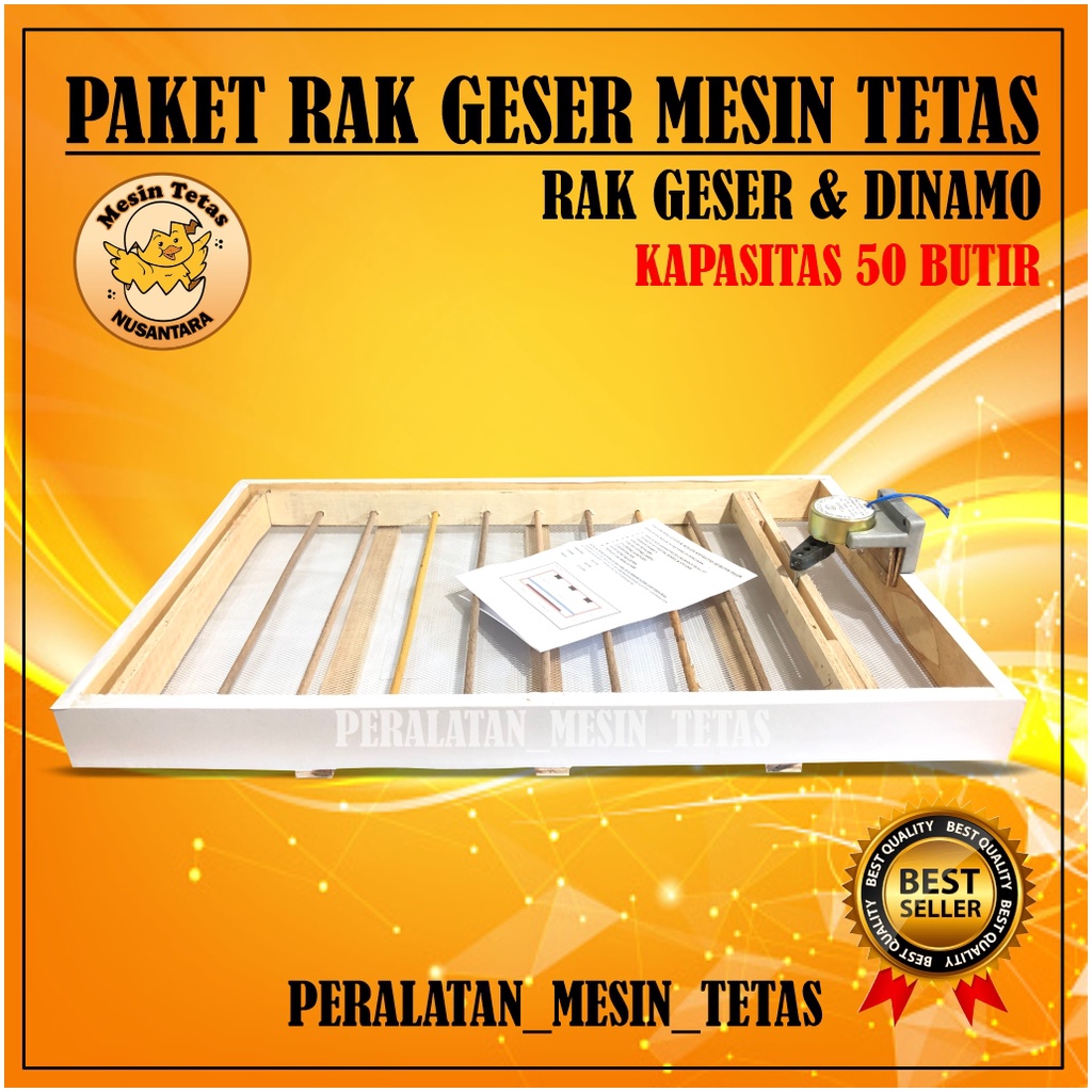 Paket Rak Geser Full Otomatis Kapasitas 50 Butir Telur