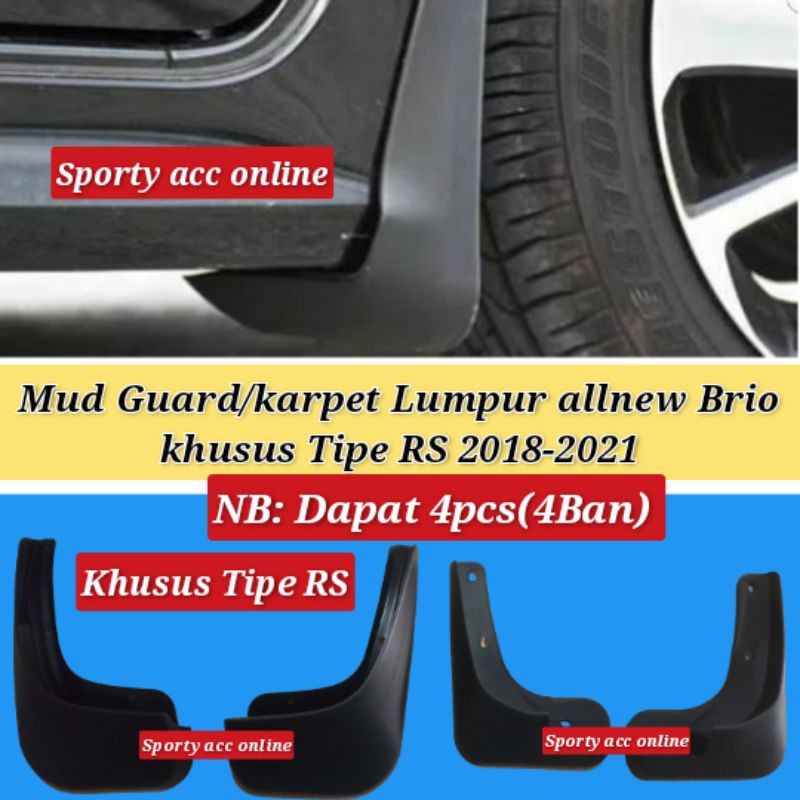 Mud guard karpet lumpur allnew brio khusus Tipe RS 2019-2022  jsl