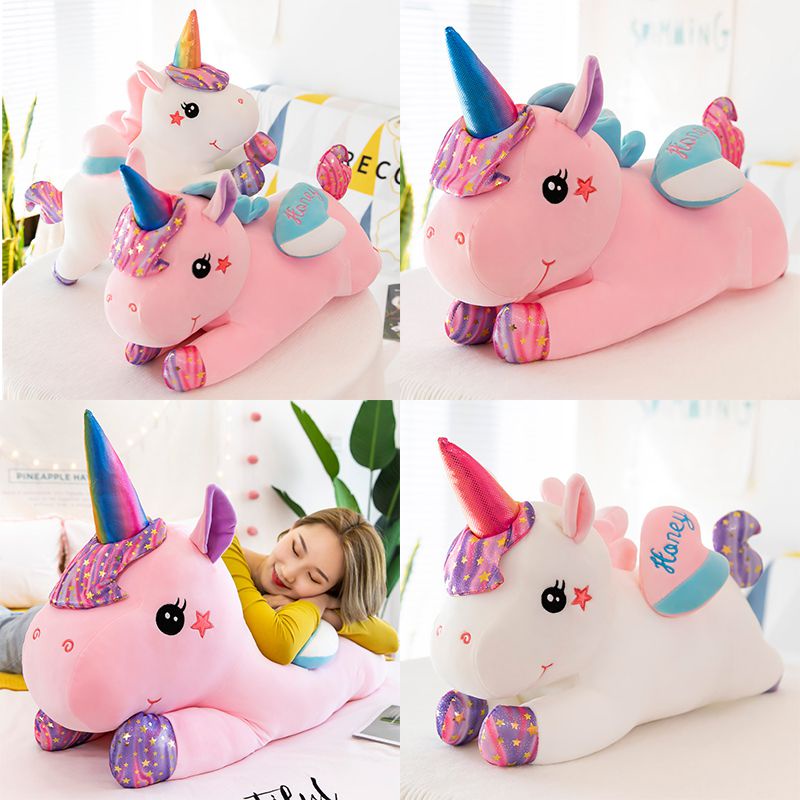 Galaxy Unicorn Besar Mainan Mewah Bantal Tidur Cushion Boneka Boneka Hadiah Anak Perempuan