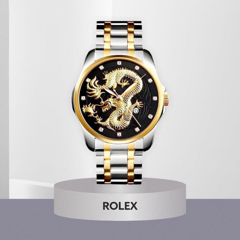 JAM TANGAN ROLEX NAGA RANTAI STEEL TANGGAL AKTIF TERBARU