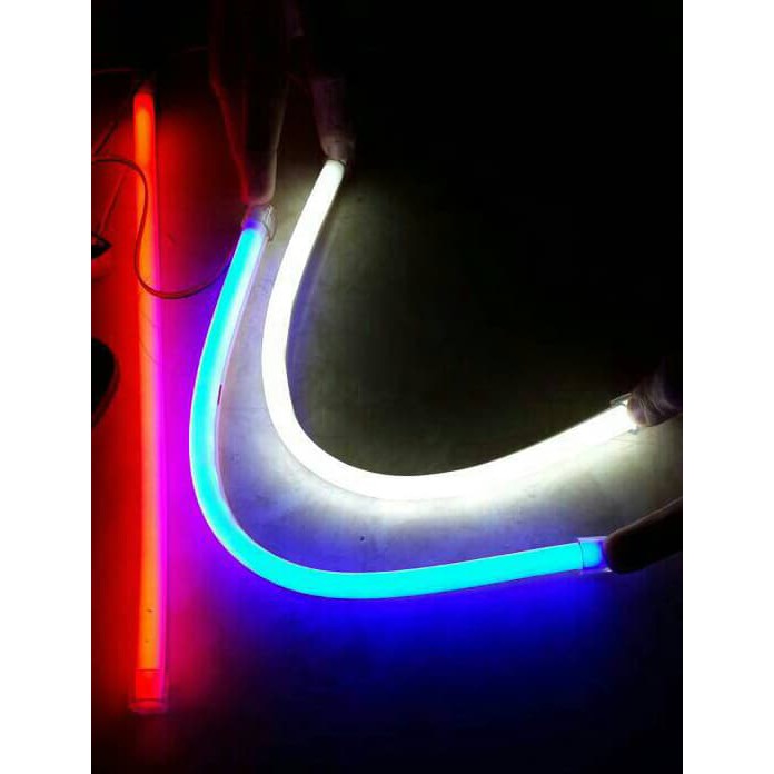 LED DRL Flexible 30CM Lampu Alis neon Motor Mobil Warna Warni MURAH - Ungu