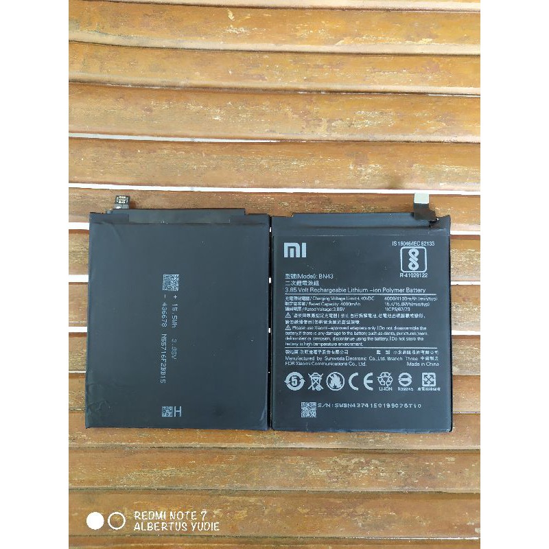 Baterai Original Xiaomi Redmi Note 4x Snapdragon