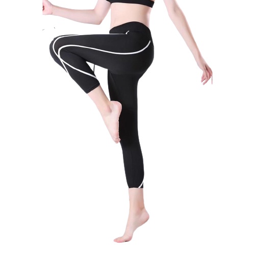 gos Legging Sport Wanita Murah Celana Olahraga Import List Putih WSM862