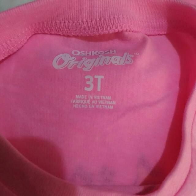 Long Tee Oshkosh Girl / Kaos Tangan Panjang Anak Perempuan Oshkosh size 2 - 5 T
