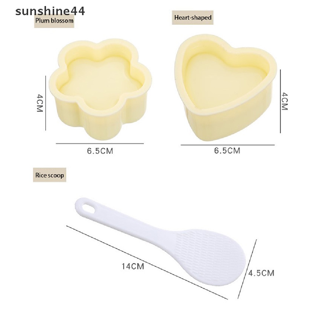 Sunshine 1 set / 3 Pcs Cetakan sushi DIY Bentuk Segitiga