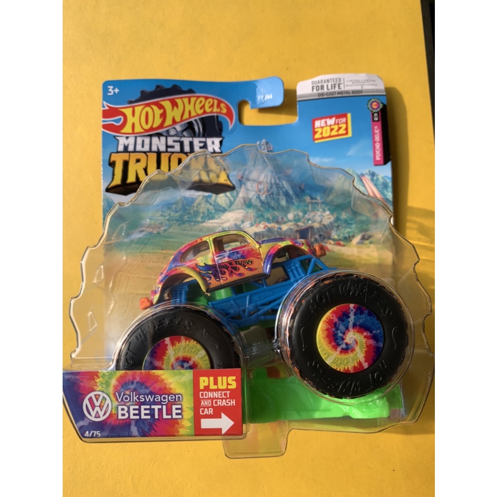 HOTWHEELS HOT WHEELS MONSTER TRUCKS TRUCK VOLKSWAGEN BEETLE VW KODOK DIECAST MINIATUR MOBIL MAINAN M